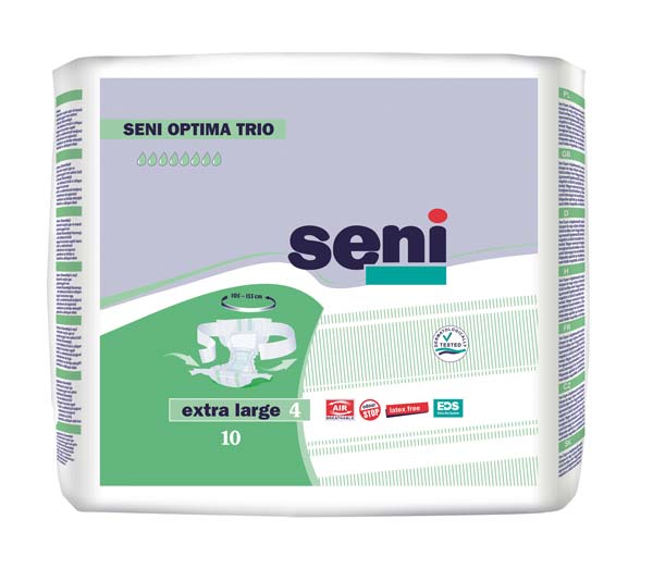 SENI Optima Trio Inkontinenzvorlage m.Hüftbund XL – Karton 6 × 10 Stück (60 Stück)