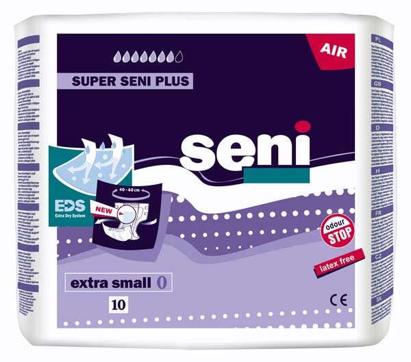 SENI Super Plus Inkontinenzslip XS – Karton 12 × 10 Stück (120 Stück)