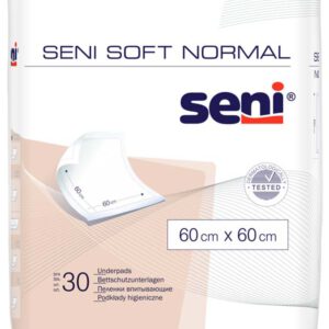 SENI Soft Normal Bettschutzunterlage 60x60 cm – Karton 4 × 30 Stück (120 Stück)
