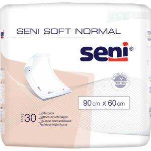 SENI Soft Normal Bettschutzunterlage 60x90 cm – Karton 4 × 30 Stück (120 Stück)