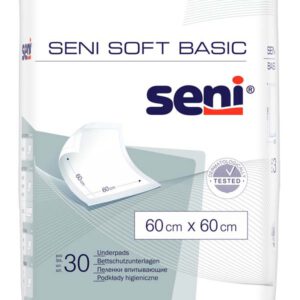 SENI Soft Basic Bettschutzunterlage 60x60 cm – Karton 4 × 30 Stück (120 Stück)