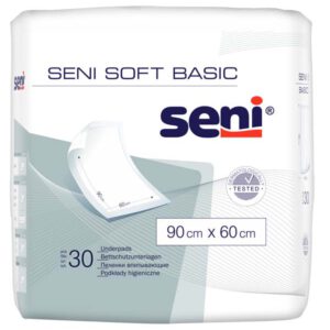 SENI Soft Basic Bettschutzunterlage 60x90 cm – Karton 4 × 30 Stück (120 Stück)