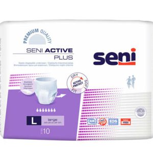 SENI Active Inkontinenzpants plus L – Karton 8 × 10 Stück (80 Stück)