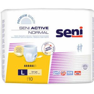 SENI Active Inkontinenzpants normal L – Karton 8 × 10 Stück (80 Stück)