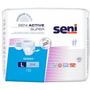 SENI Active Inkontinenzpants super L – Karton 8 × 10 Stück (80 Stück)