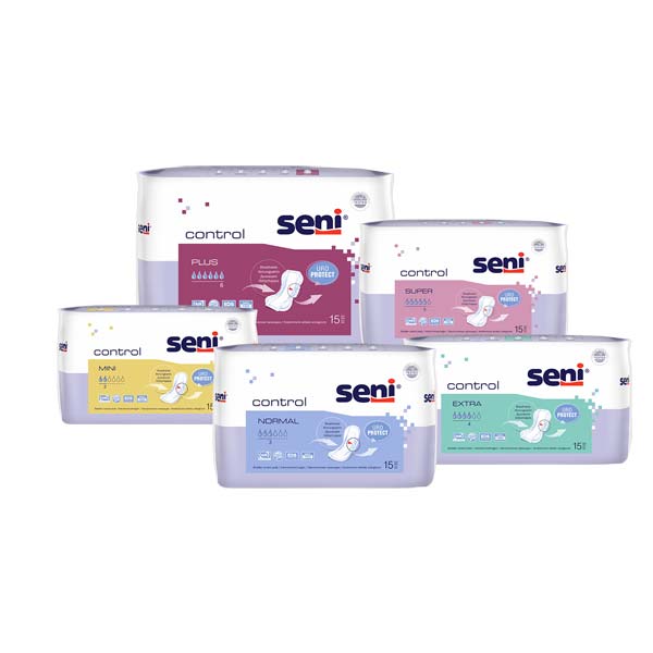 SENI Control Inkontinenzeinlage plus – Karton 16 × 15 Stück (240 Stück)