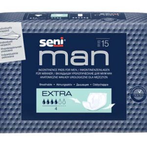SENI Man Inkontinenzeinlage extra – Karton 10 × 15 Stück (150 Stück)
