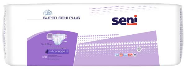 SENI Super Plus Inkontinenzslip XL – Karton 3 × 30 Stück (90 Stück)