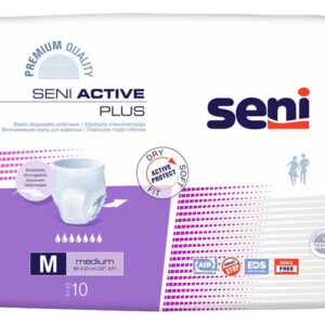SENI Active Inkontinenzpants plus M – Karton 8 × 10 Stück (80 Stück)