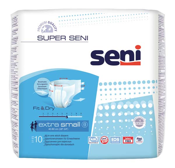 SENI Super Inkontinenzslip XS – Karton 12 × 10 Stück (120 Stück)