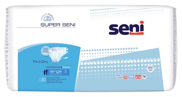 SENI Super Inkontinenzslip L – Karton 4 × 30 Stück (120 Stück)