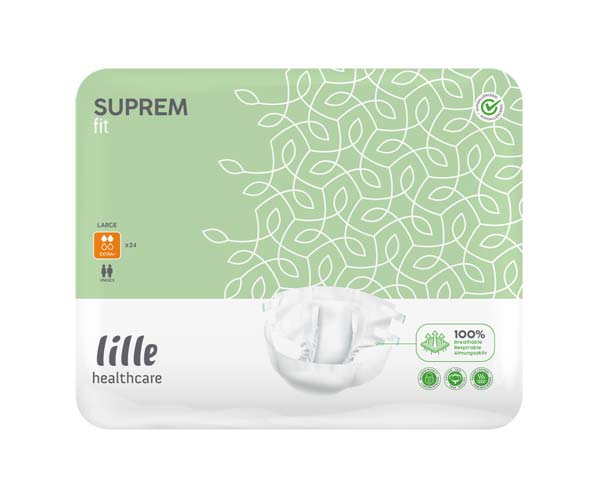 Lille SUPREM Fit Windelhosen extra plus L – Karton 4 × 24 Stück (96 Stück)