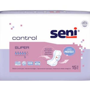 SENI Control Inkontinenzeinlage super – Karton 12 × 15 Stück (180 Stück)