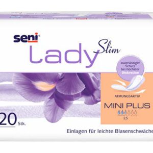 SENI Lady Slim Inkontinenzeinlage mini plus – Karton 30 × 20 Stück (600 Stück)