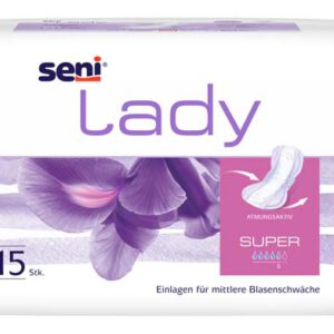 SENI Lady Inkontinenzeinlage super – Karton 16 × 15 Stück (240 Stück)