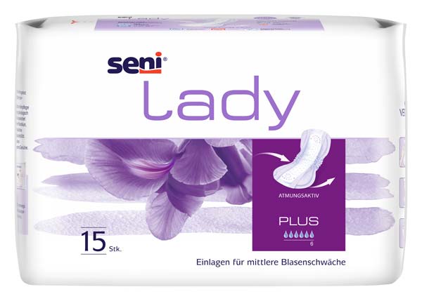 SENI Lady Inkontinenzeinlage plus – Karton 16 × 15 Stück (240 Stück)