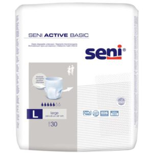 SENI Active Basic Inkontinenzpants L – Karton 3 × 30 Stück (90 Stück)