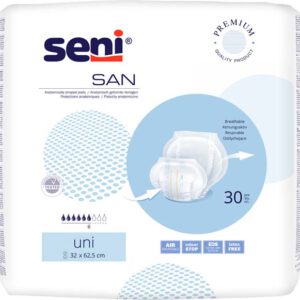 SENI San Inkontinenzvorlage uni – Karton 4 × 30 Stück (120 Stück)
