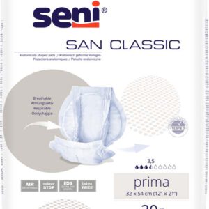 SENI San Classic Inkontinenzvorlage prima – Karton 4 × 30 Stück (120 Stück)