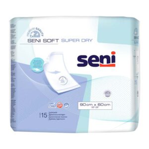 SENI Soft Bettschutzunterlage super dry – Karton 4 × 15 Stück (60 Stück)