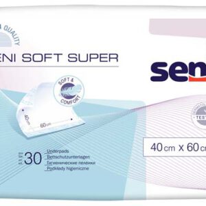 SENI Soft Super Bettschutzunterlage 40x60 cm – Karton 4 × 30 Stück (120 Stück)