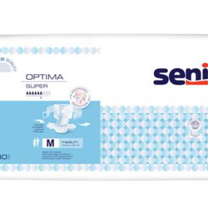 SENI Optima Super Inkontinenzvorlage m.Hüftbund M – Karton 8 × 10 Stück (80 Stück)