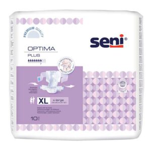 SENI Optima Plus Inkontinenzvorlage m.Hüftbund XL – Karton 8 × 10 Stück (80 Stück)
