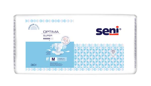 SENI Optima Super Inkontinenzvorlage m.Hüftbund M – Karton 4 × 30 Stück (120 Stück)