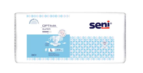 SENI Optima Super Inkontinenzvorlage m.Hüftbund L – Karton 4 × 30 Stück (120 Stück)
