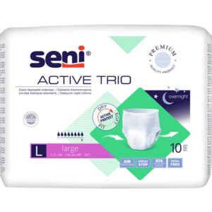 SENI Active Trio Inkontinenzpants L – Karton 8 × 10 Stück (80 Stück)
