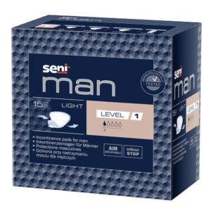 SENI Man Inkontinenzeinlage light Level 1 – Karton 18 × 15 Stück (270 Stück)