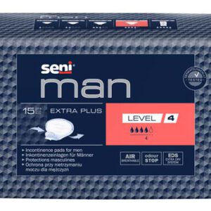 SENI Man Inkontinenzeinlage extra plus Level 4 – Karton 12 × 15 Stück (180 Stück)