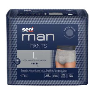 SENI Man Inkontinenzpants L – Karton 8 × 10 Stück (80 Stück)
