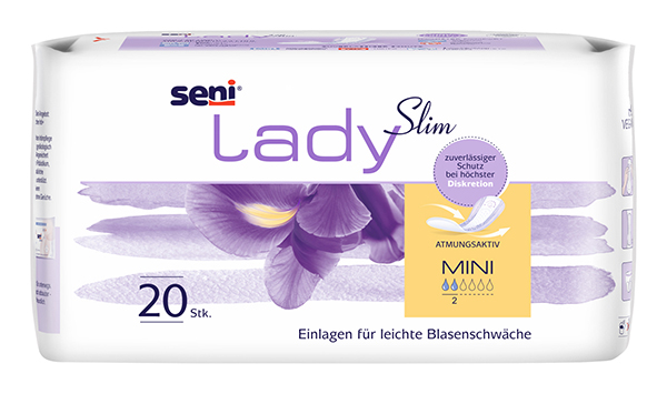SENI Lady Slim Inkontinenzeinlage mini – Karton 20 × 20 Stück (400 Stück)