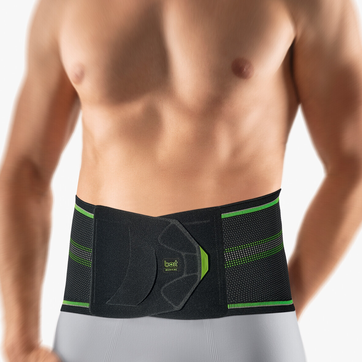 BORT StabiloBasic Sport Rückenbandage mit Pelotte – Bild 2