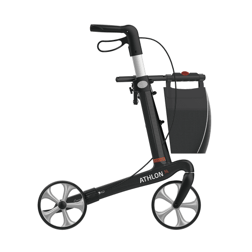 Rehasense Rollator ATHLON SL Carbon Standard mit Stockhalter und Tasche