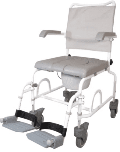 Drive Medical Dusch-Toilettenrollstuhl DuoMotion 5" Räder grau
