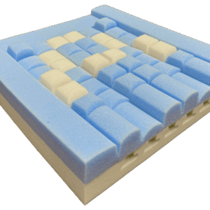 SHP Softline Sitzkissen CUBE FLEXi mit PU-Bezug 8 cm blau-grau