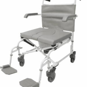 Drive Medical Duschtoilettenrollstuhl DUO MOTION XL, 5" Räder, grau-weiß