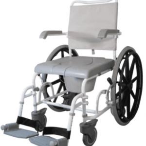 Drive Medical Dusch-Toilettenrollstuhl DuoMotion grau 24" Antriebsräder grau