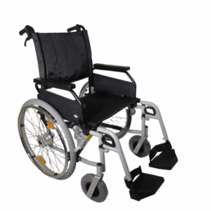Drive Medical Rollstuhl Rotec, TrBr., Steckachse, Seitenteile desk/lang, silbermetallic – SB 38 cm
AE