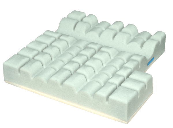 SHP Softline Sitzkissen CUBE GEL mit Inko-Kombibezug Höhe 8 cm schwarz-blau