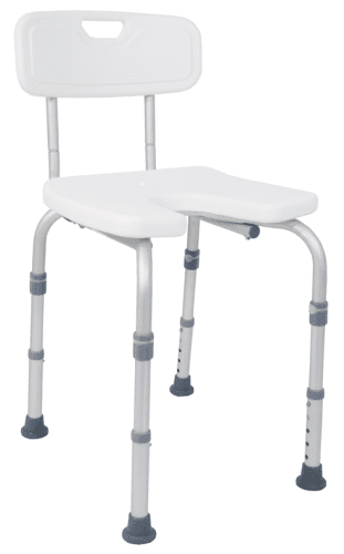 Drive Medical Duschstuhl DH 135 mit Ausschnitt,weiß