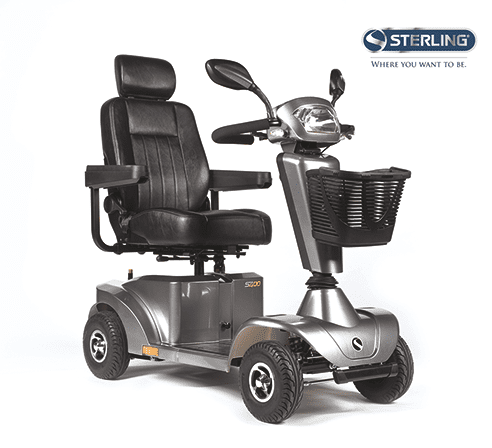 Sunrise Medical Scooter S400, 4-rad 6km/h silber metallic