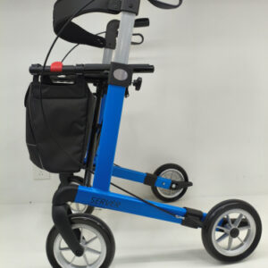 Rehasense Rollator SERVER PUR-Softräder SKY BLUE, mit Stockhalter, Tasche, Rückengurt und Klingel ORTHEGROH exklusiv Sondermodell