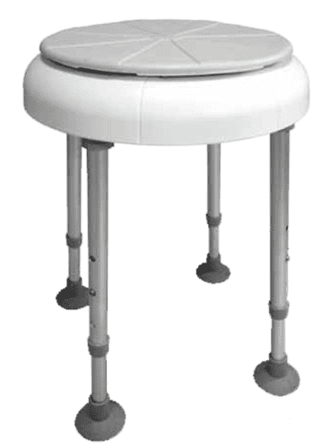 Drive Medical Duschhocker DELPHI TURN mit Drehsitz höhenverstellbar, weiß-grau