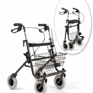 Vermeiren Rollator 286b mit Tablett,Korb, Stockhalter,carbon