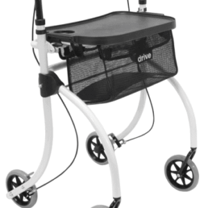 Drive Medical Indoor-Rollator ROOMBA mit Tablett und Gepäcknetz, weiß