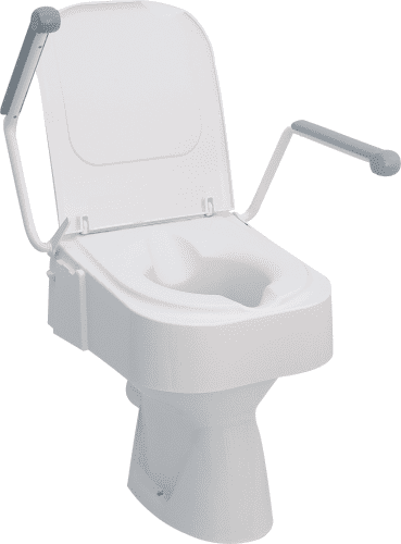 Drive Medical Toilettensitzerhöhung TSE 150 mit Deckel und Armlehnen weiß