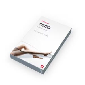 VENOSAN 5000 Silver Schenkelstrumpf mit Hüftbefestigung links (AGGL), KKL 1